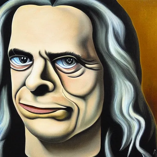 Image similar to tommy wiseau painting by dali