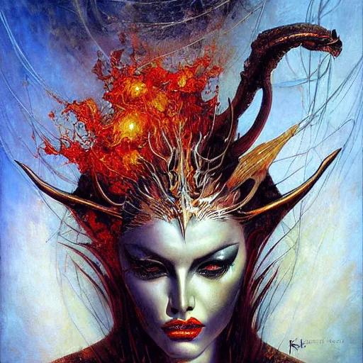 Image similar to the devil painting by karol bak