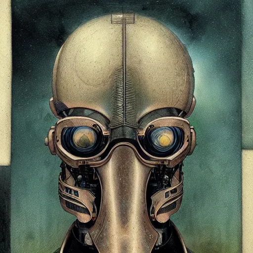 Image similar to futurist cyborg emperor, perfect future, award winning art by santiago caruso, iridescent color palette