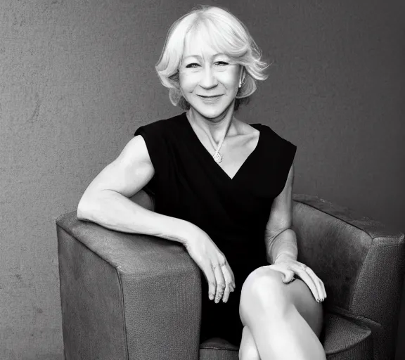 Prompt: a studio photograph of Helen Mirren; f/1.4; 90mm