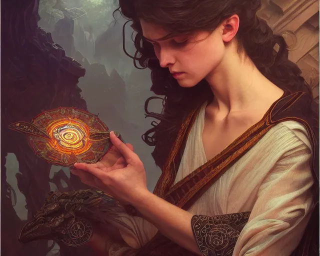 Image similar to photography of anni albers, deep focus, d & d, fantasy, intricate, elegant, highly detailed, digital painting, artstation, concept art, matte, sharp focus, illustration, hearthstone, art by artgerm and greg rutkowski and alphonse mucha