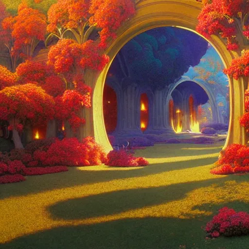 Prompt: a portal to another world glowing!!! with colorful kaleidoscopic light magic. detailed. rule of thirds. intricate. sharp focus. wide angle. unreal engine 8 k. painting by maxfield parrish. wlop. greg rutkowski.