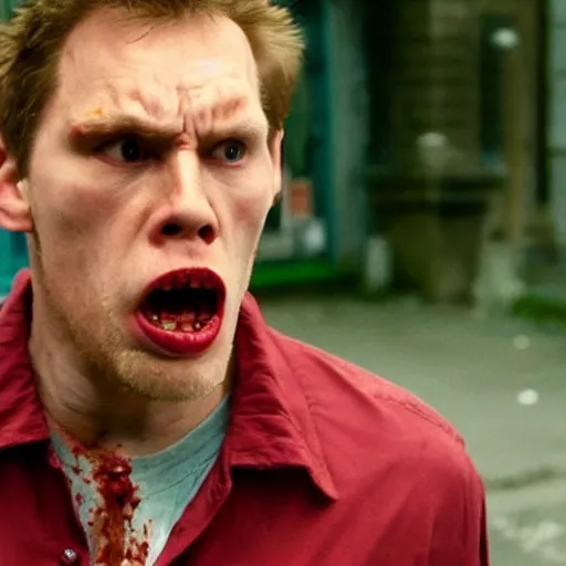 Image similar to Live Action Still of Jerma in Shaun of the Dead, real life, hyperrealistic, ultra realistic, realistic, highly detailed, epic, HD quality, 8k resolution, body and headshot, film still