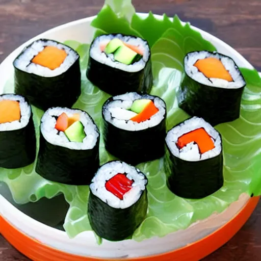 Image similar to sushi jello aspic salad
