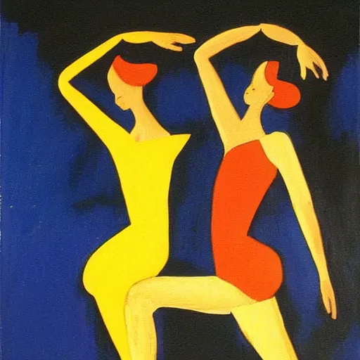 Image similar to a painting in the style of dance by matisse