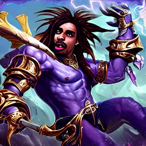 Prompt: Quavo as a League of Legends hero