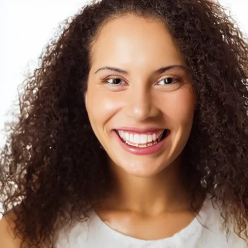 Prompt: close up headshot of a happy woman eating salad, stock photograph, studio lighting, 4k, beautiful symmetric face, beautiful gazing eyes