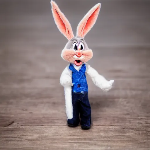 Image similar to a professional photo of bugs bunny, f / 1. 4, 9 0 mm, anatomically correct