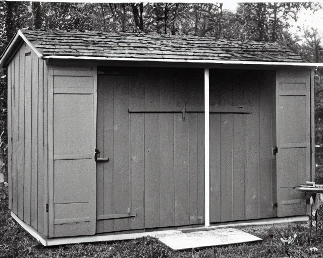 Image similar to IKEA catalogue photo of a shed, by Gustav Dore