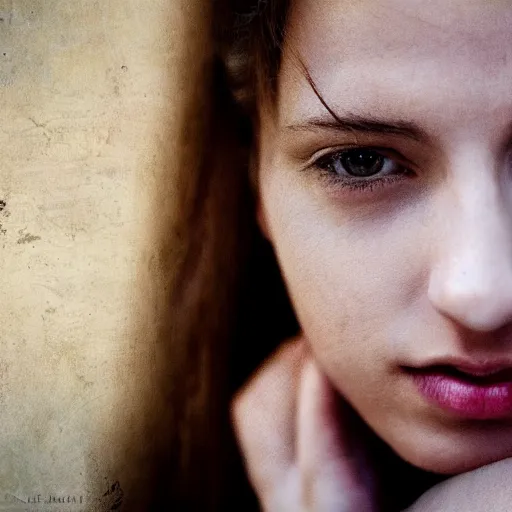 Prompt: color photo portrait beautiful Italian young woman, by Nina Masic, clean, detailed, award winning