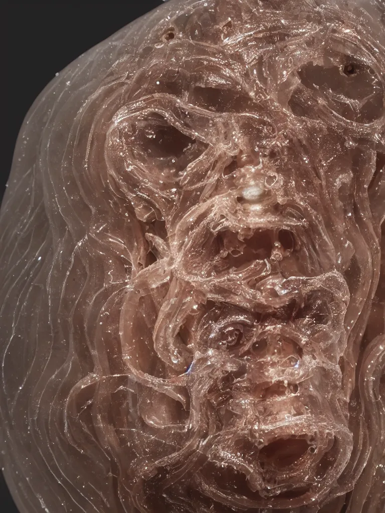 Image similar to a widescreen closeup detailed photo of a detailed human jellyfish head, by steve mccurry octane render 8 k