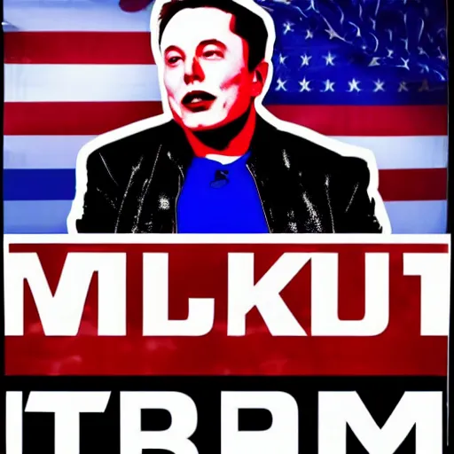 Image similar to us election poster of elon musk