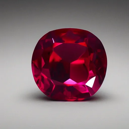 Image similar to An apple is made of ruby crystal.