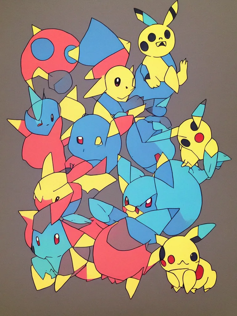 Prompt: geometric recursive Pokemon