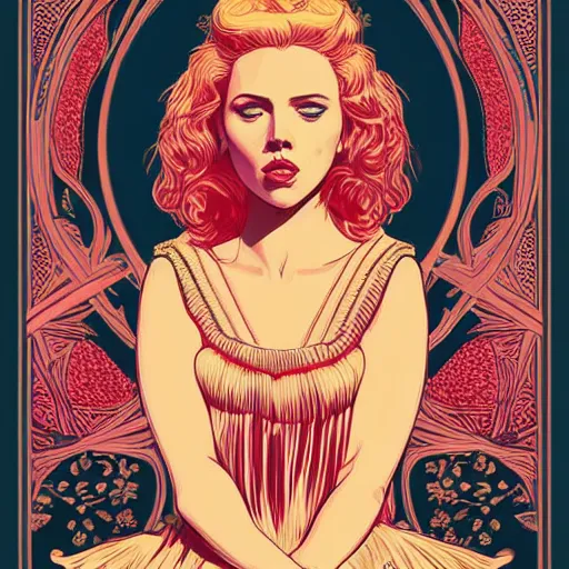 Image similar to Scarlett Johansson in a renaissance dress, tarot card, highyl detailed, 4k, digital art by Kilian Eng