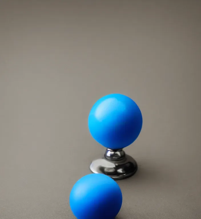 Image similar to a blue ball on a table + HDRI