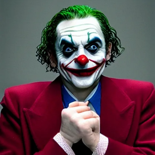 Image similar to rowan atkinson as the joker