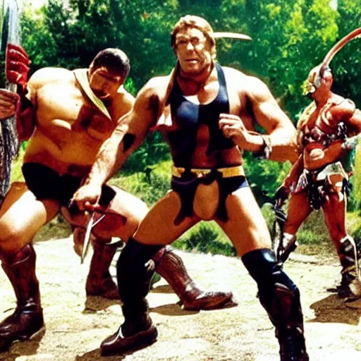 Prompt: still from golden axe the movie