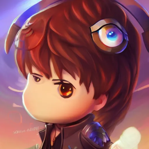 Prompt: anime cute Nathan Fillion with mustache and big eyes, splash art by League of Legends, highly detailed, trending on Artstation and Safebooru in category Voluptious