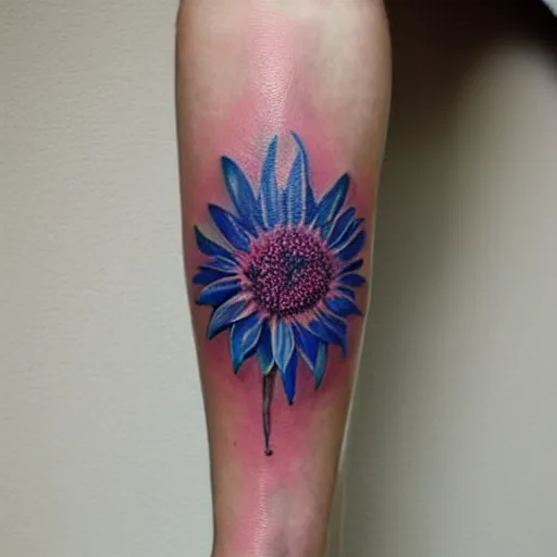 Image similar to great tattoo watercolor cornflower