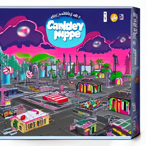 Image similar to candyhouse in nuclear apocalypse