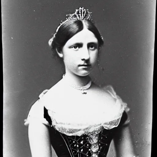 Image similar to clear photography of a beautiful princess, circa 1 8 5 8