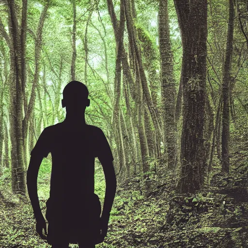 Prompt: : zuto world style art black boy in forest 8k digital art