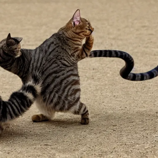 Image similar to cat fighting against snake