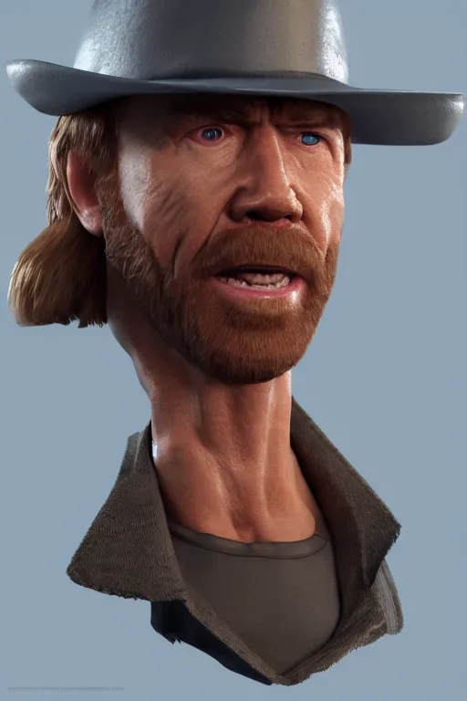 Image similar to Chuck Norris, concept art, artstation, octane, 3D render