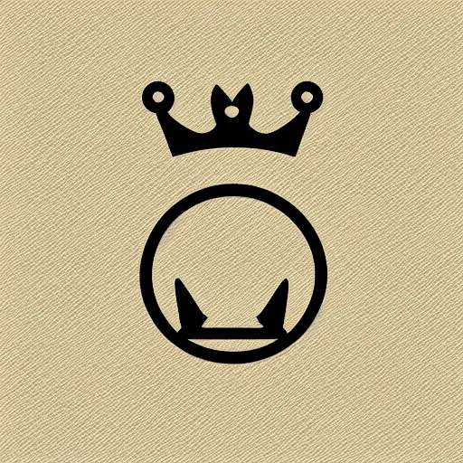 Prompt: simple, minimal, logo of a jewelry, crown and / or diamond, vector, style of march hares