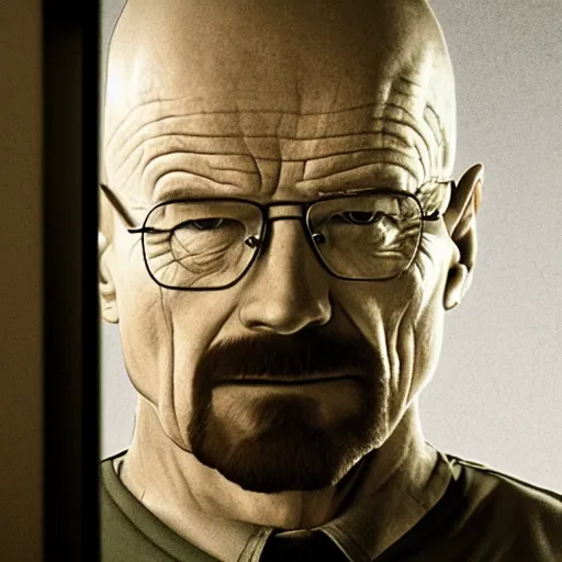 Prompt: walter white inside an scp containment chamber