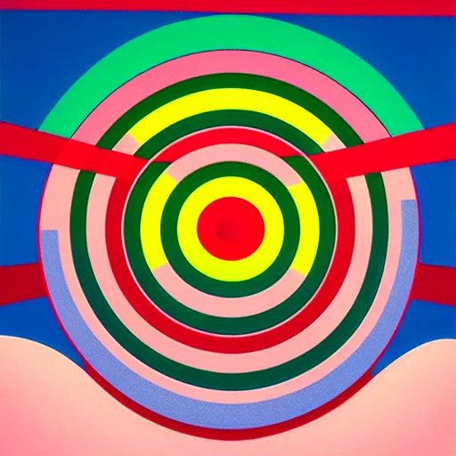 Image similar to archer target by shusei nagaoka, kaws, david rudnick, airbrush on canvas, pastell colours, cell shaded, 8 k