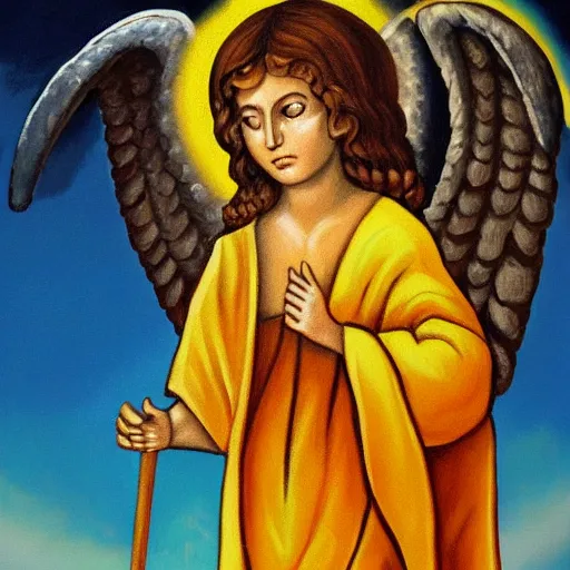 Image similar to painting of the elohim biblically accurate angel