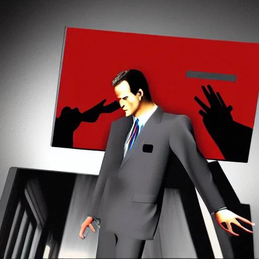 Image similar to american psycho, nintendo 6 4 game graphics visual aesthetic