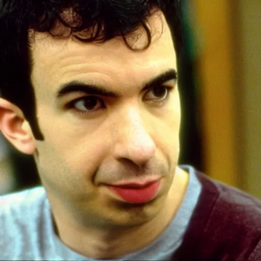 Prompt: “a still of Nathan Fielder in The Breakfast Club”