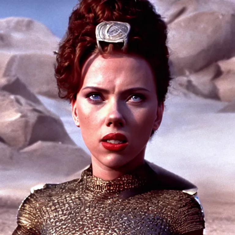 Image similar to a still of Scarlett Johansson in Dune (1984)