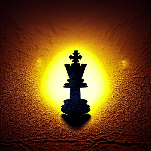 Prompt: vintage instamatic photo of a queen chess piece made of led lights, Puddles, sand, Isometric 3D Fantasy, smooth 3D Illustration, Cinematic Matte Painting, volumetric lighting ,