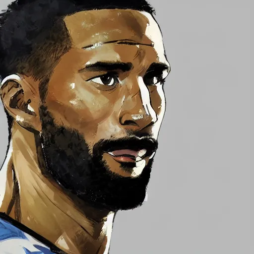 Prompt: a film still portrait of footballer terrence boyd, bald, finely detailed features, closeup at the face, perfect art, trending on pixiv fanbox, painted by greg rutkowski makoto shinkai takashi takeuchi studio ghibli akihiko yoshida