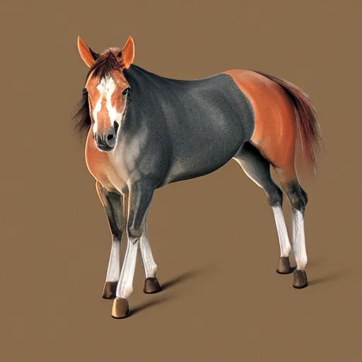 Prompt: a hybrid of mouse and horse