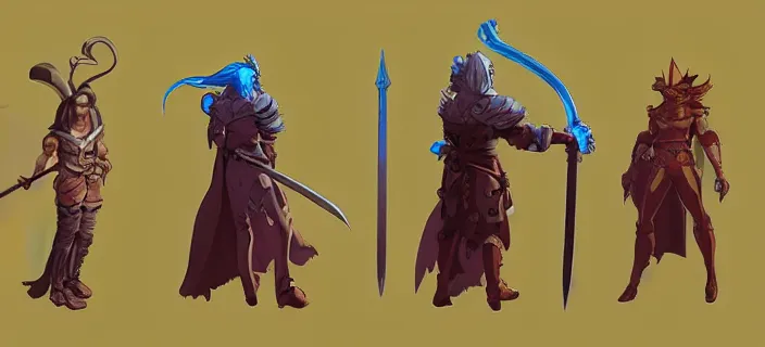 Prompt: character design, idle, colored, sword, sprite, hades by supergiant games, pc game, sideview, art by moebius and greg rutkowski and artgerm
