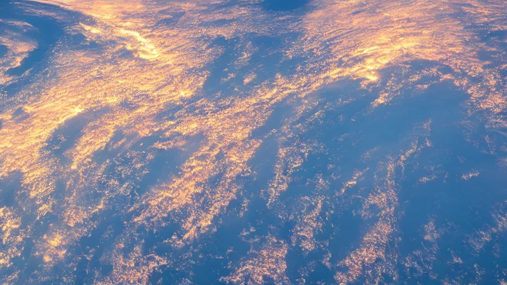 Image similar to the curve of Earth from orbit, during sunrise!!!!