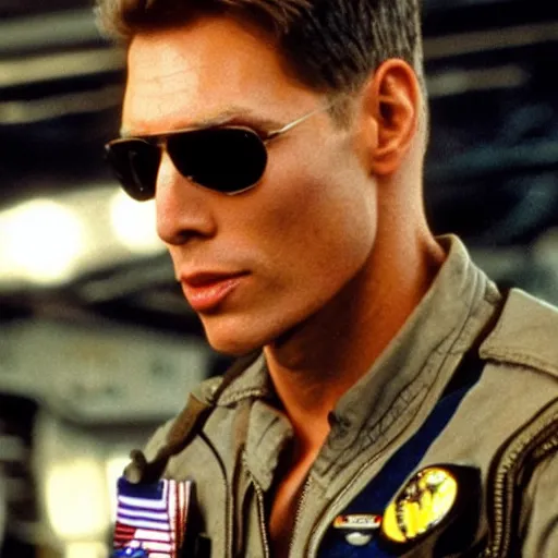 Image similar to Live Action Still of Jerma in Top Gun, real life, hyperrealistic, ultra realistic, realistic, highly detailed, epic, HD quality, 8k resolution, body and headshot, film still