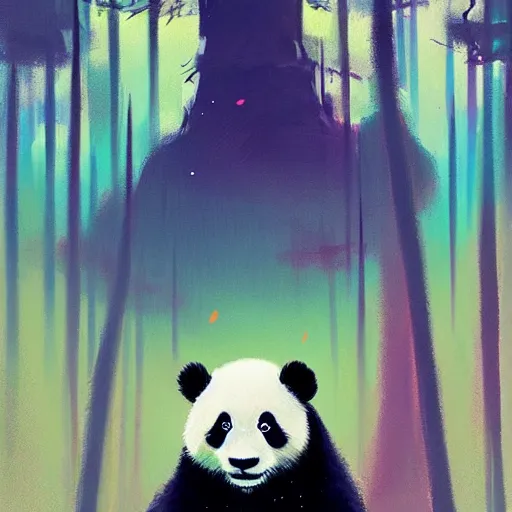 Image similar to a panda, by anato finnstark, by alena aenami, by john harris, by ross tran, by wlop, by andreas rocha