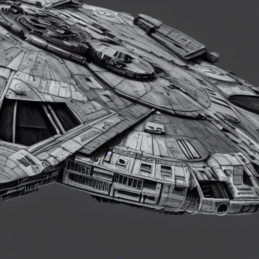 Image similar to Millennium Falcon, Artstation, Award Winning Masterpiece, Very Detailed, Digital Art