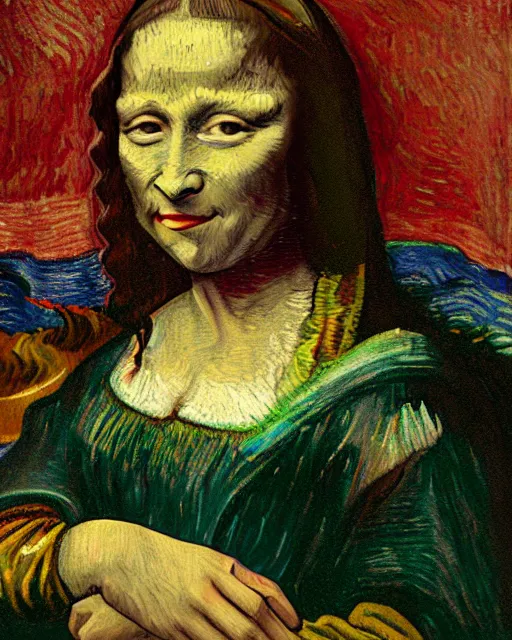 Image similar to van gogh mona lisa