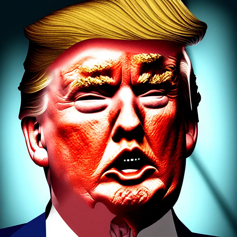 Image similar to epic professional digital art of donald trump, atmospheric lighting, paint and ink, illustrated, detailed, by leesha hannigan, wayne haag, reyna rochin, ignacio fernandez rios, mark ryden, iris van herpen, best on artstation, cgsociety, epic, stunning, gorgeous, much wow, much detail, cinematic, masterpiece