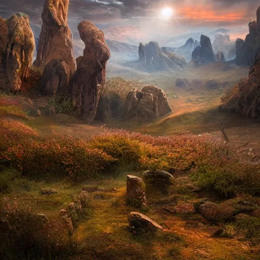 Prompt: liminal space, fantasy landscape, 8 k dop dof hdr, by tae young choi