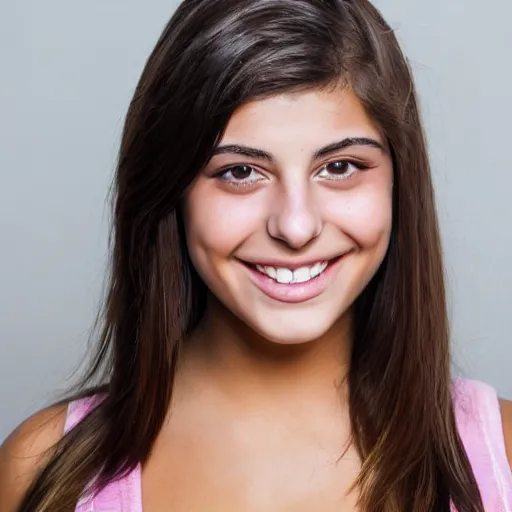 Image similar to leah gotti smiling portrait close up clear eyes professional photography