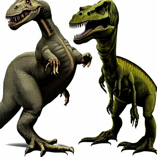 Prompt: a t-rex dinosaur with human arms, a t-rex dinosaur with the arms of a human, a t-rex dinosaur that has human arms instead of dinosaur arms