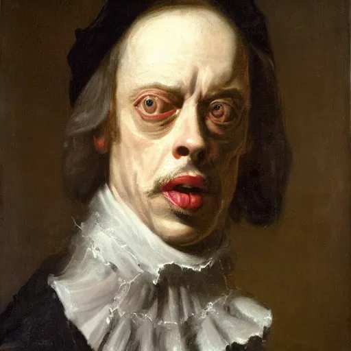 Prompt: a portrait of steve buscemi by govert flinck